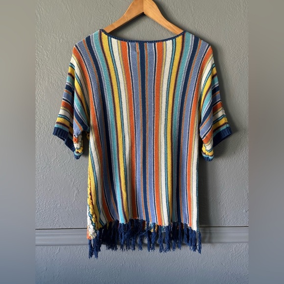 Ruby Rd. | Crochet | Tassel | Colorful | Short Sleeve Sweater | Small - Picture 8 of 10